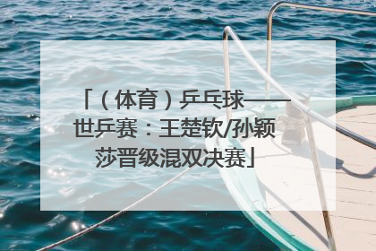 （体育）乒乓球——世乒赛：王楚钦/孙颖莎晋级混双决赛